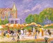 Beach Umbrellas at Blue Point 1916 By William Glackens
