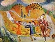 Children Roller Skating After 1913 By William Glackens