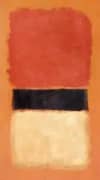 Black Stripe Orange Gold Black 1957 By Mark Rothko (Inspired By)