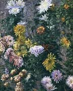 White and Yellow Chrysanthemums Garden at Petit Gennevilliers 1893 By Gustave Caillebotte