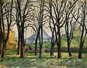 Trees and House 1885 By Paul Cezanne