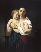 The Elder Sister By William-Adolphe Bouguereau