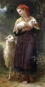 The Shepherdess 1873 By William-Adolphe Bouguereau