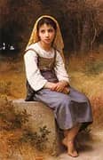 Meditation 1885 By William-Adolphe Bouguereau