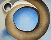 Goats Horns With Blue 1945 By Georgia O'Keeffe