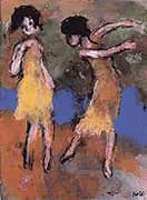 Two Dancing Girls By Emil Nolde