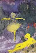 Dancer and Reclining Man By Emil Nolde
