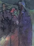 Conversation Green and Violet By Emil Nolde