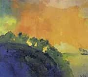 Mountain Slope over the Sea By Emil Nolde