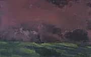 Green Sea under Reddish brown Sky Two Steamers By Emil Nolde