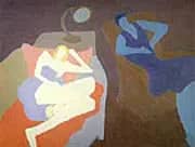 Two Women 1950 By Milton Avery