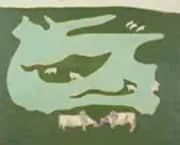 Grazing Brahmins By Milton Avery