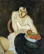 Sally Avery with Still Life 1926 By Milton Avery