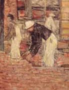 Bricklayers c1900 By Childe Hassam