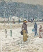 New York Street By Childe Hassam