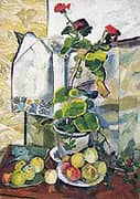 Still Life with a Geranium 1907 By Natalia Goncharova