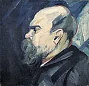 Portrait of Paul Verlaine c1909 By Natalia Goncharova