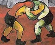 Wrestlers c1908 By Natalia Goncharova