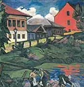 Provincial Landscape c1908 By Natalia Goncharova