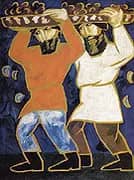 Peasants 1911 By Natalia Goncharova