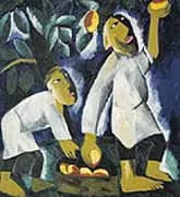 Peasants Picking Apples 1911 By Natalia Goncharova