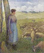 Shepherdess 1887 By Camille Pissarro
