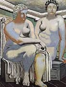 Two Seated Nude 1926 By Giorgio de Chirico
