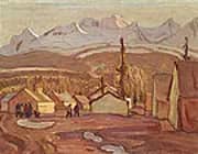 Camp Mile 108 West of Whitehorse 1943 By A Y Jackson