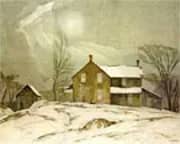 Farm House March Day By A J Casson