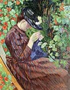 Madame Guillaumin Sitting in a Garden 1890 By Armand Guillaumin