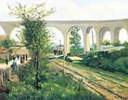 The Arcueil Aqueduct At Sceaux Railroad Crossing 1874 By Armand Guillaumin