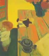 Pink Table 1954 By Elmer Bischoff