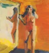 Girl in Mirror 1960 By Elmer Bischoff