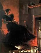 By Firelight 1880 By Frank Weston Benson