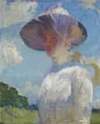 Study for a Young Girl with a Veil 1912 By Frank Weston Benson