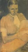 Peasant Woman Nursing her Baby 1898 By Paula Modersohn-Becker