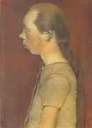 Seated Girl in Profile 1899 By Paula Modersohn-Becker