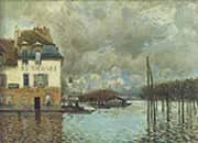 Flood at Port Marly 1876 By Alfred Sisley