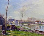 The Boatyard at Matrat Moret sur Loing 1888 By Alfred Sisley