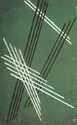 Lines on Green Background 1919 By Aleksandr Rodchenko