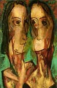 Two Heads c1928 1 By Alfred Henry Maurer