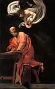 Inspiration of Saint Matthew 1602 By Caravaggio