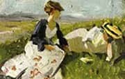 Two Women on the Hillside Sketch 1906 By Franz Marc