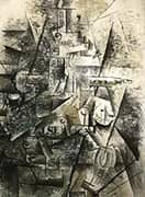 Clarinet and Bottle of Rum on a Mantelpiece 1911 By Georges Braque