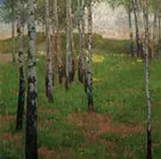 Birch Grove at Dusk By Carl Moll