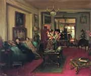 A Salon Lady Cunard and John Moore By John Lavery