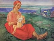 A Mother 1913 By Kuzma Petrov-Vodkin