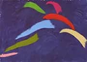 Leap On Blue 1976 By Jack Bush
