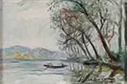 Boat on the Seine a Herblay 1945 By Charles Camoin