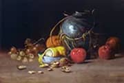 Still Life with Ginger Jar Fruit and Nuts By Charles E Porter